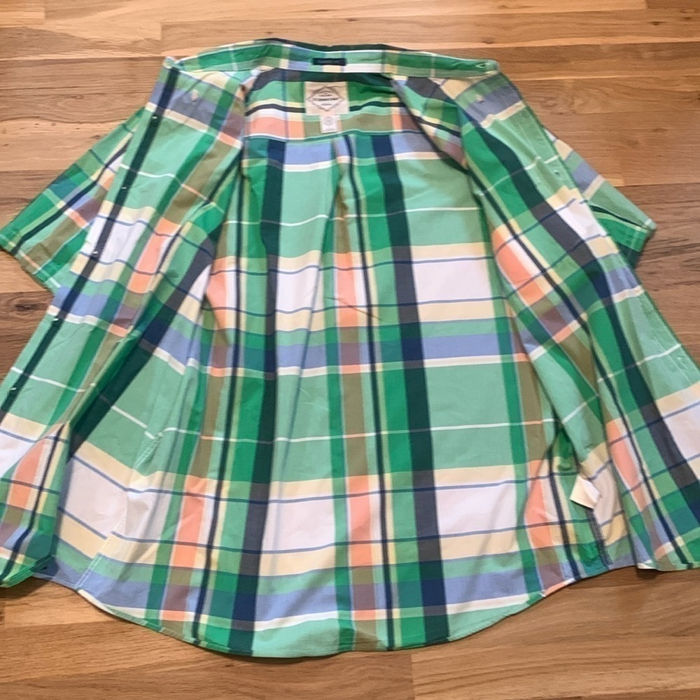 St. John’s Bay Classic Fit Button Down Collared Short Sleeve Plaid Shirt Men’s L - Picture 4 of 11